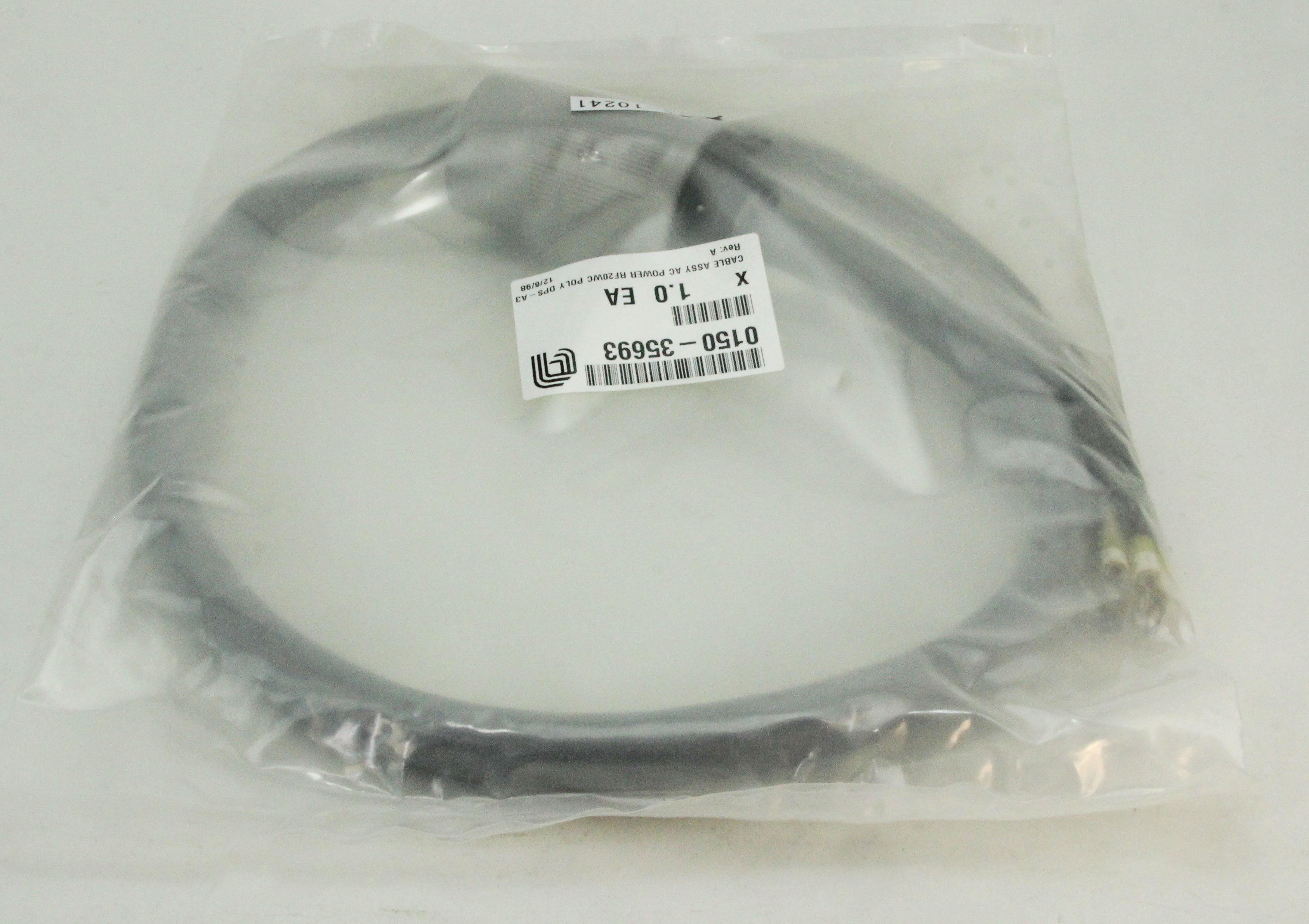 オーダー 10241 APPLIED MATERIALS CBL ACPWR RF20WC POLY DPS-A3 0242-75876